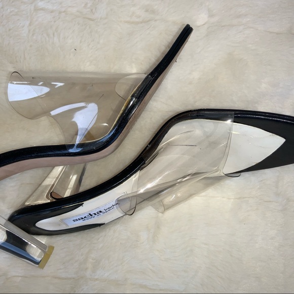 SASHA LONDON VINTAGE…CLEAR/BLACK MADE IN SPAIN…9 M EUC - Picture 9 of 11